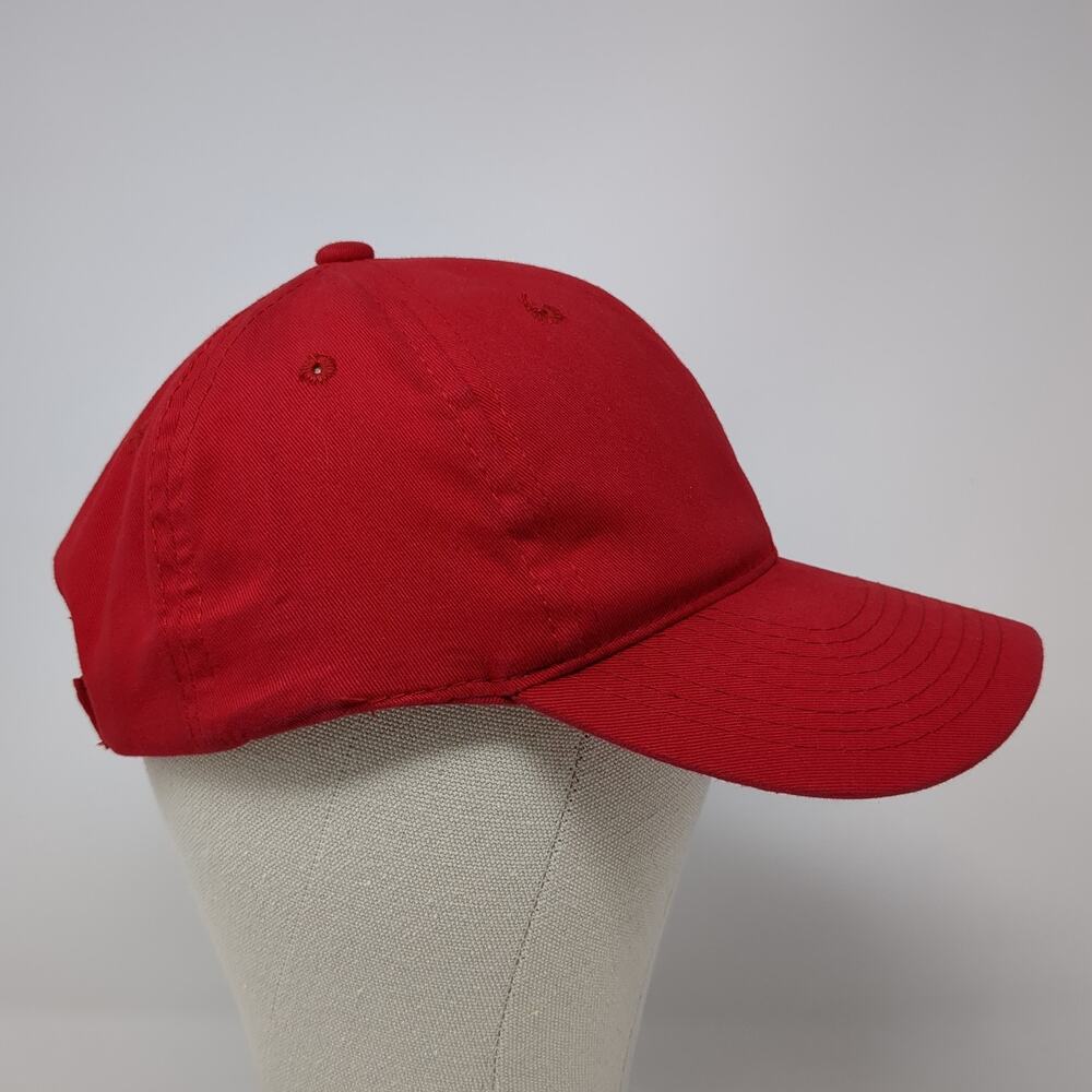 Outdoor Cap Strapback Hat Solid Red One Size Adju… - image 5